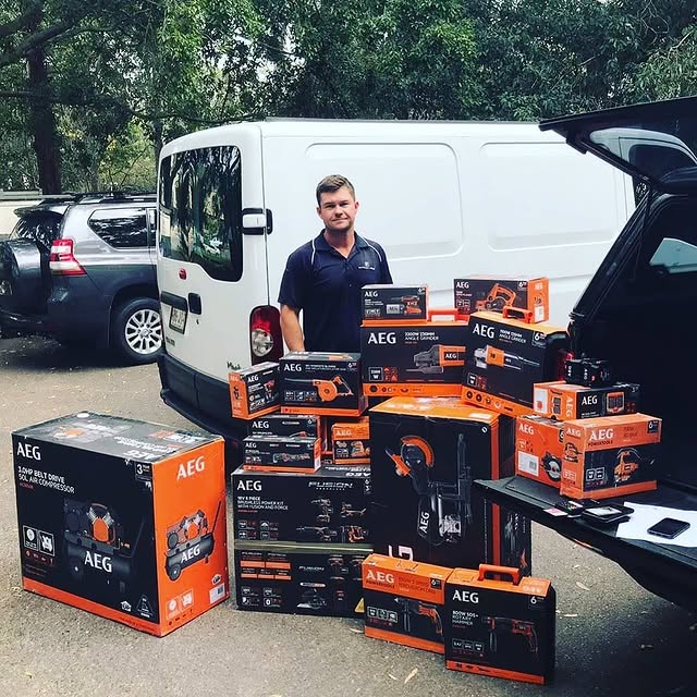 Riley has decked himself out with a whole new AEG kit thanks to the aeg.onsite.qld team 💪
​
​​AEG’s Onsite Team is still delivering tools safely to where you’re working, shoot us a DM to get in touch! 📲