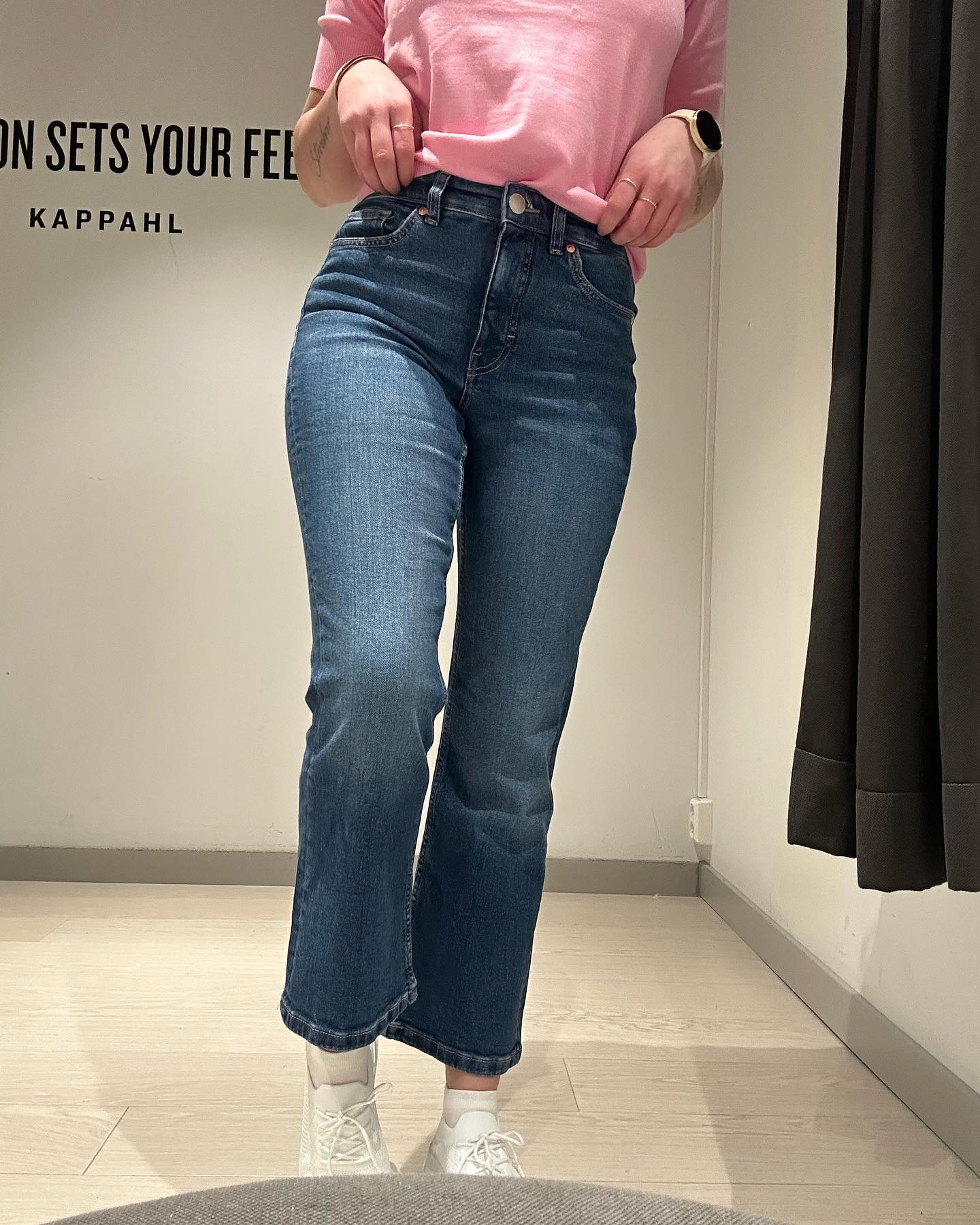 Cropped flare jeans regular waist Denimi - null - 7