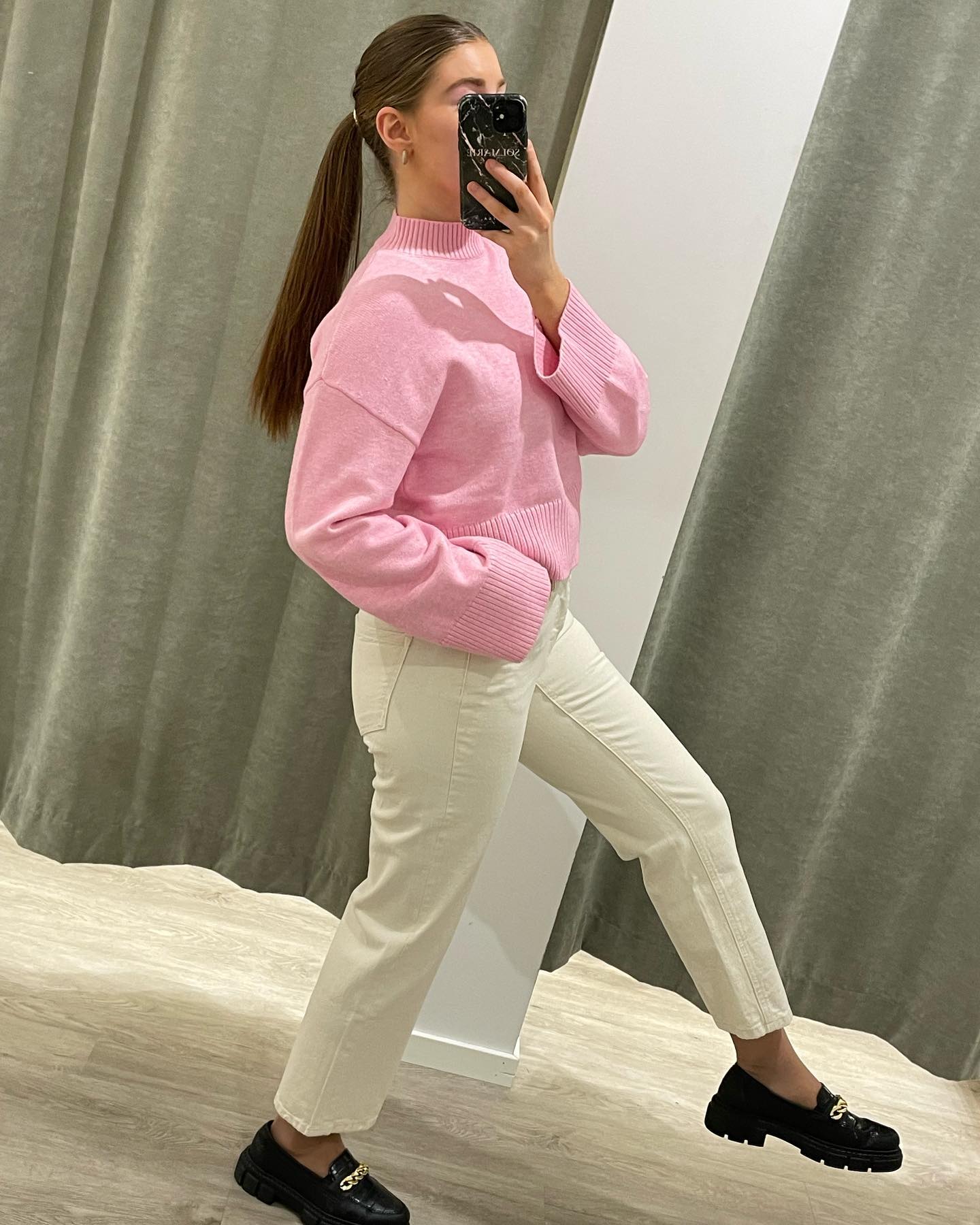 Dżinsy Cropped Straight Twill Low Waist - Offwhite - 7