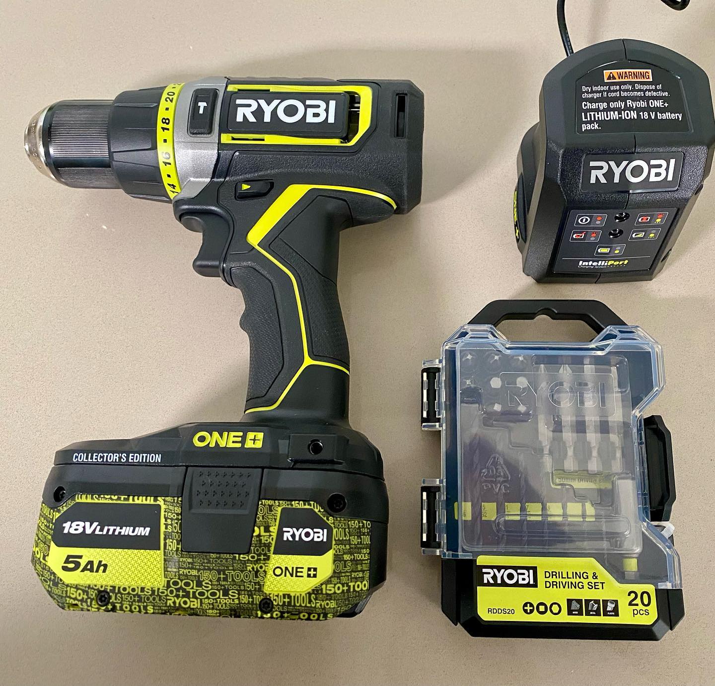 Pleasant surprise to receive the Ryobi 18V ONE+ Hammer drill collector’s edition kit. 

I love the cool design celebrating the release of 150 ONE+ tools in Australia with the hand-painted hyper-green lightning stripes and an impressive hand-dipped 150th tool graphic. 

I got serial no. 00003.

Thanks ryobiau 

#gifted #ryobimade #ryobipowertools #collector