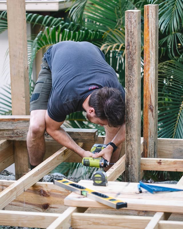 Definitely not a naturally gifted craftsmen, and I’m probably not doing this most logical way but hey, having a bloody ball creating something for us to enjoy. 

Had a huge amount of progress this week but still got a long long way to go and looking forward to it. 

melodyrachelphotography 
melody_rachel 
ryobiau 
bunnings