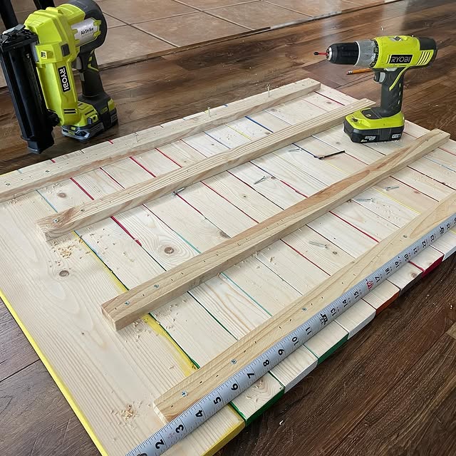My Saturday morning workout! Thankyou Ryobi!
BIG ✔
COLORFUL ✔
AND OH SO SWEET ✔
Will post completed project tomorrow after I deliver to my girl. 
#saenzmaker #signmaker  #ohsosweet #mycrazycraftbucketlist #justpaintit #saturdaymorningworkout #justbuildit #girlswhobuild #ryobipowertools