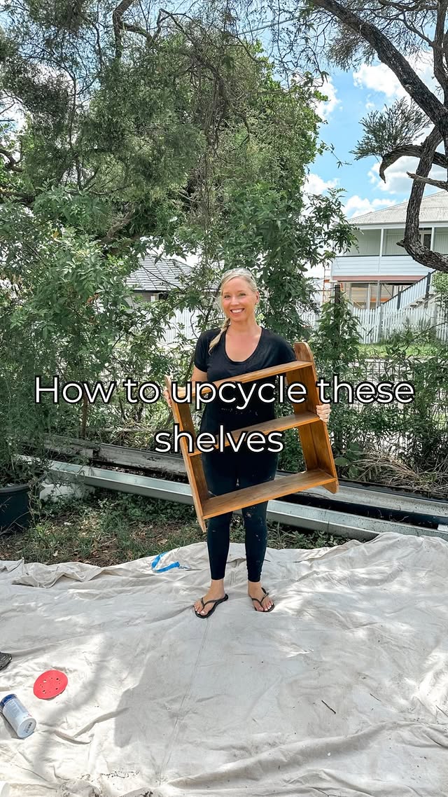 DIY SHELF UPCYCLE 🤍🫶 
Simple up cycle project, turning these old shelves into the perfect shelves for a little girls room

What do you think?
For more DIY and upcycled follow renowayoflife 
🤍 sanded with ryobiau orbital sander 120 grit then 240 grit 
🤍 cleaned 
🤍 primed and painted using duluxau paint we had left over from another project 
🤍screwed them to the wall

This is an example of a really easy up cycle project that anyone can do. I love how these turned out and I love the curb on these shelves and it’s funny. They’ve been sitting under my parents house last two years. I didn’t really know what to do with them and I’ve been looking for Anya shows ages and then finally I figured out that we had exactly what we needed .

#cottagedecor #cottagecore #cottagestyle #countrydecor #upcyclefurniture #upcycledesign #upcycle #vintageamericana #australianhomes #brisbanehomes #ryobimade #queenslanderhome #diyproject