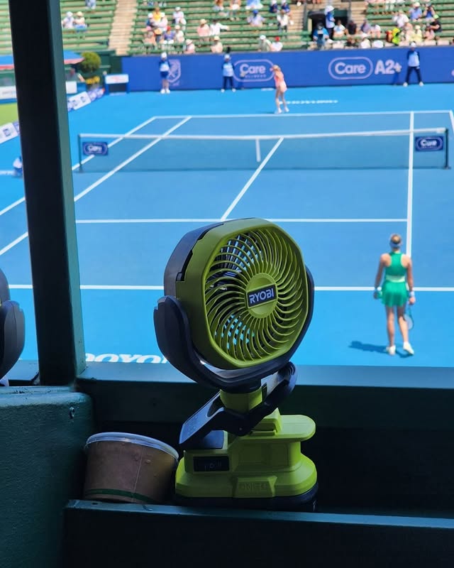 As the Australian Open kicks off, staying cool courtside is a must. 

The RYOBI 18V ONE+ Compact Fan delivers powerful, portable cooling for every rally, set, and match.

#RYOBIau #PortableFan #AustralianOpen #StayCool #RYOBImade