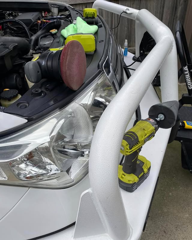Glenn N (Facebook) took on a small job that made a big impact, refreshing his foggy headlights with help from his RYOBI products 🔧💡

This quick DIY gave his car a cleaner look and better visibility!

Got a weekend project like this lined up? Tag @ryobiau and use #RYOBImade for your chance to be featured!

#RYOBIau #BatteryPowered #CarMaintenance #CarCleaning #Headlights