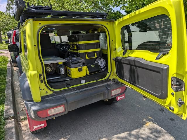 Call it commitment or just great taste 💚

James DN (Facebook) is fully loaded with RYOBI products and ready for their next project or adventure.

Be sure to tag @ryobiau and #RYOBImade in your collection for the chance to be featured!

#RYOBIau #BatteryPowered #Collection #Jimny #PowerTools